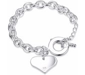 Pulseras de Corazón de Plata de Ley 925 para Mujer, Joyas de lujo, de Boda Souvenirs, artículos de viaje, Joyas