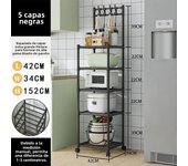 Kitchen Storage Shelf Multi-Layer Household Microwave Stove Rack with Pulley Kitchen Storage Cart Movable Household Floor Holder