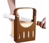 Rebanadora de Pan Regulable con 4 Grosores, Plegable para Pan Tostado