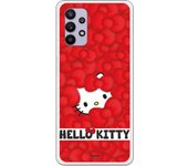 Funda original compatible con Samsung Galaxy A32 5G - Hello Kitty Patron Lazos Rojos