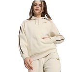 Sudadera Puma Essentials Tape Minimal Gol Beige 685293-87 Hoodie Mujer