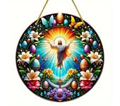 Round Acrylic Sign, Retro Chic Jesus Sign, Savior Sign, Garland Attachment, Jesus Believers Gift Home Room Wall Decoration