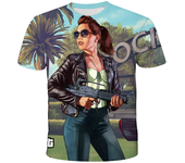 Grand Theft Auto Game GTA 5 Summer Children's Clothing 3D Print Kids T Shirt Fashion Casual Cartoons T-shirt Boy Girl Tops
