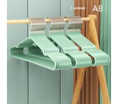 Clothes Hanger Hanger With Grooves For Airing Children Adult Metal Simple Thick Non-slip Dip Plastic Coat Hanger Blue Green