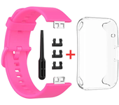 Silicone Watch Strap + Case For Huawei Watch Fit Strap Replacement Band Multicolor Protective Case Accessories band