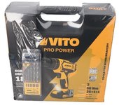 Taladro atornillador VITO sin cable 18v + regalo juego brocas piedra