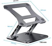 Phone Tablet Stand Adjustable Aluminum Alloy Laptop Tablet up to 17 "Laptop Portable Folding Cooling Stand For Macbook iPad Asus