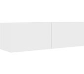 Mueble TV combinadoMueble para TV pared madera contrachapada blanco 100x30x30 cm
