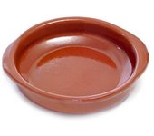 Cazuela de Barro Redonda V.Arcos 16 Cm Apta para Lavavajillas, Microondas, Horno y Congelador
