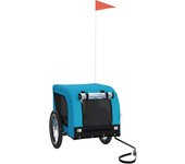 vidaXL Remolque de Bicicleta Mascotas Carrito Hierro Tela Oxford Color Amarillo,  Azul,  Gris y mas