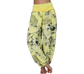 New Summer Women's Fashion Retro Harlan Wide Leg Pants Personality Print Loose Pants Casual Women's Wide Leg Pants