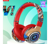 #LED Graffiti Wireless Bluetooth Headsets Hifi Stereo Foldable Headphone Sport Gamer Earphone Noise Reduction Headsets Handsfree