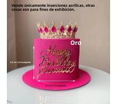 1/3/5 pcs Queen Princess Happy Birthday Acrylic Cake Topper Insert Queen Acrylic Cake Decoration Side Wedding Party Ornaments