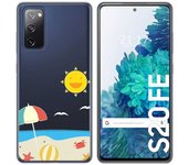 Tumundosmartphone Funda Gel Transparente para Samsung Galaxy S20 FE diseño Playa Dibujos