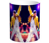 Taza Queen y Freddie Mercury. Musica. Rock and Roll