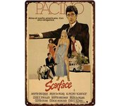 Metal Tin Sign Poster The World Is Yours Scarface Movie Metal Plaque Poster for Bar Club Wall Home Bedroom Vintage Wall Plate
