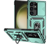 For Samsung Galaxy S24 Ultra Slide Camera Magnetic Stand Ring Phone Case Galaxy A34 A54 A35 A55 S23 Plus S22 21 Armor Back Cover