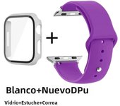Glass+Case+Strap for Apple Watch Band 42mm 44mm 41mm 40mm 38mm 45mm 49mm Screen Protectors for Apple IWatch Series 8 7 6 SE 5 4