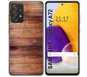 Tumundosmartphone Funda Gel Tpu para Samsung Galaxy A72 diseño Madera 02 Dibujos