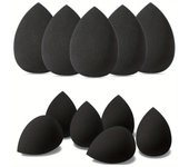 Hydrophilic PU Beauty Makeup Sponge Set - 5 Pcs Makeup Blenders + 6 Mini Sponges, Unscented, Normal Skin Type, Professional Soft