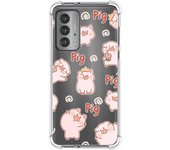Funda Silicona Antigolpes para Motorola Edge 20 diseño Cerdos Dibujos