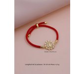Simple Versatile Plated Gold Copper Zircon Sunflower Shaped Virgin Mary Adjustable Rope Chain Women Religious Bracelet Jewelry