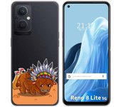 Funda Silicona Transparente para Oppo Reno 8 Lite 5G diseño Bufalo Dibujos