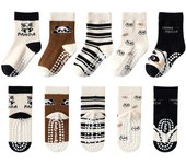 5 Pairs Children's Cotton Socks 1-12Ys Mid-tube Dispensing Floor Socks Playground Non-slip Socks Trampoline Socks Toddler Socks