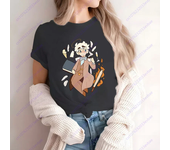 Women Printing Good Omens Clothing Short Sleeve Casual 90s Cartoon Fashion Clothes Print Tee Top Tshirt
