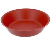 MONOUSO | Plato Hondo Reutilizable Durable PP Mineral Rojo Ø18cm (6 Uds)