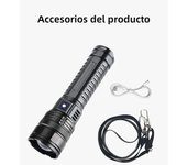 Most Powerful LED Flashlights USB Rechargeable Tactical Torch 15000mah Built-in Battery Flash Light Emergency Spotlights Lantern