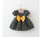 Summer Sweet Floral Infants Clothing Lovely Kid Costume Fashion Baby Girl Dress Bow Children Clothing Soft 0-3 Y Toddler Dresses
