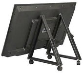 1 Pair Rolling TV Stand  Mobile TV Stand with Wheels for 32-55 Inch LED  LCD  Flat&Curved TVs  Angle Adjustable TV Cart