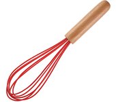 1PC Silicone Wooden Handle Manual Egg Beater Kitchen Mixer Handheld Egg Beater Milk Bubble Beater