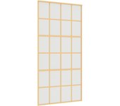 vidaXL Puerta Corredera Panel de Hogar Vidrio ESG Esmerilado y Aluminio Color Dorado y mate,  Dorado, y mas