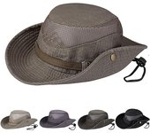 Sombrero para el sol, sombrero de pescador, sombreros de verano, sombrero de pesca plegable con malla transpirable y correa de barbilla ajustable