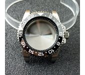 High-quality Silvery Black Case have inner ring 40.5mm watch men's case FIT NH34 NH35 NH36 movement Automtaic Watch Box