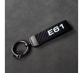 Luxury Women Men Key Chain Carbon Leather Car Keychain For E90 E46 E87 E30 E60 E39 Keychain With Logo Keychain Accessories