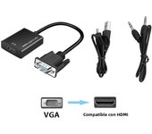 VGA to HDMI-compatible Full HD 1080P Converter Adapter Cable With Audio Output VGA HD Adapter for PC Laptop to HDTV Projector