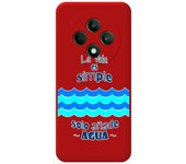 Tumundosmartphone Funda Silicona Líquida Roja para Oppo Reno 12FS 4G / 12 FS 5G diseño Agua Dibujos