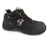 bota  de seguridad de media caña ABARTH ZEROCENTO ALTO (Nobuck), puntera Fibra de vidrio extra resistente, tejido piel de Action Nobuck, suela PU bi-densidad