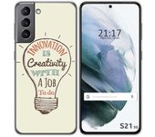 Tumundosmartphone Funda Gel Tpu para Samsung Galaxy S21 5G diseño Creativity Dibujos