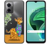 Funda Silicona Transparente para Xiaomi Redmi 10 5G diseño Jirafa Dibujos