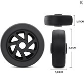 Luggage Wheel Replacement Suitcase For Wheel Trolley Rolling Durable Silent Belt Repair Tools Travel Accessories