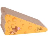 UNUSUAL- Queso rascador de cartón de sisal, arañador para gatos, 30x17x15cm, almohadilla para rascar, Rascador para Gatos de cartón con Forma de Queso, arañador para Mascotas, afilador de uñas reciclable