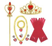Gilrs Princess Moana Wig and Necklace Flower Clip Dress Up Set Halloween Vaiana Costume Accessories Moana Pet Pig and Cock Toys