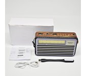 Altavoz Bluetooth Inalámbrico M-521BTS Con Linterna LED Radio FM AM SW Carga Solar Radio De Emergencia Con Sensibilidad Alta Y Bandas Completas