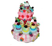 Tarta de Gominolas y Nubes Surtidas con Decoración Cupcakes Dulcealmacén Tamaño Grande