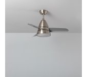 Ledkia Ventilador de Techo LED Industrial Plata 91cm con Control Remoto y Luz CCT
