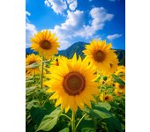 MomoArt Diamond Embroidery Sunflower Painting Mountain Picture Rhinestones Landscape Mosaic Flower New Arrival Decor for home